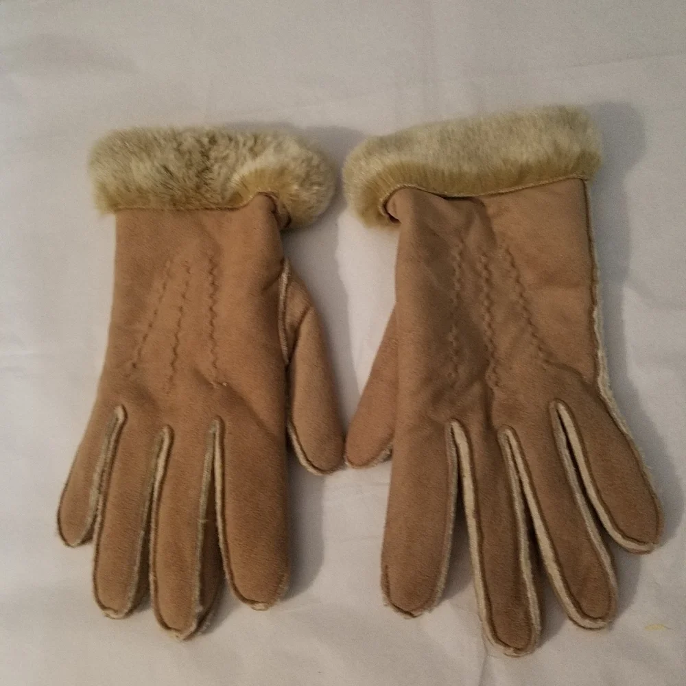 Fownes brown gloves size s/m